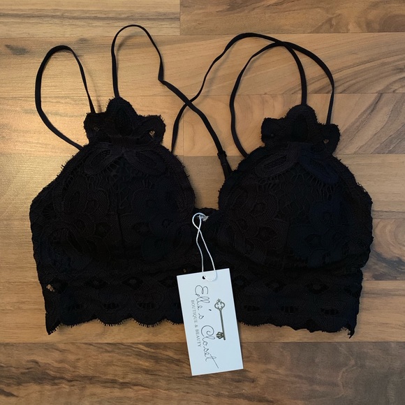 New Pink Peony Lacey Bralette - Picture 3 of 6